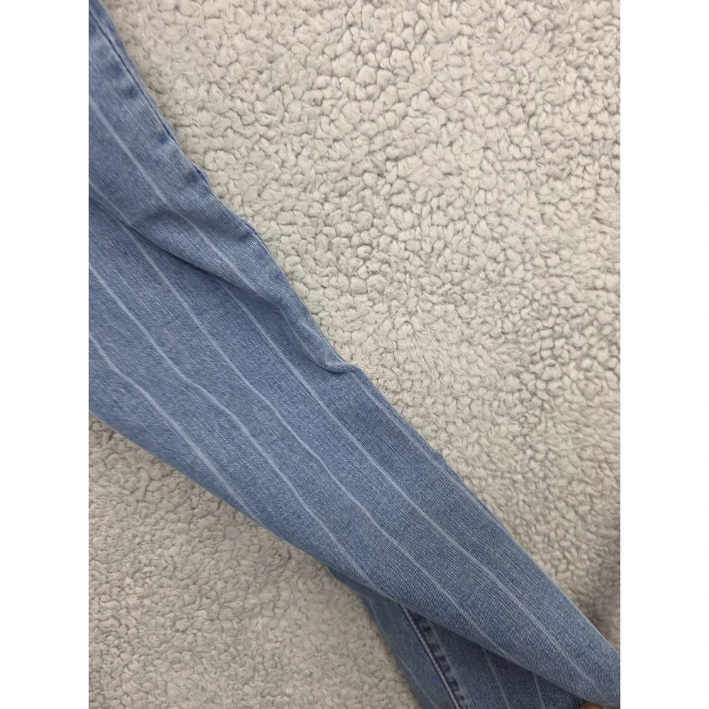 LEVI'S 724 High Rise Straight Jeans Dark Blue Pinstripe‎ W26 L26 Women's Slim SF